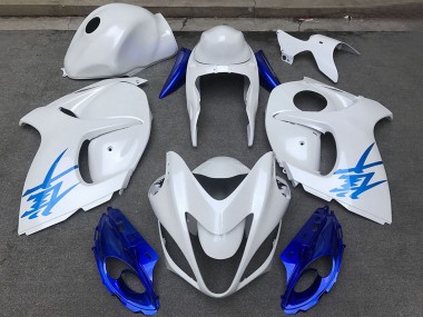 Buy 2008-2020 Suzuki GSXR 1300 Motorcycle Fairings - Glossy White Blue UK