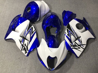 Buy 1996-2007 Suzuki GSXR 1300 Motorcycle Fairings - Glossy White Deep Blue UK