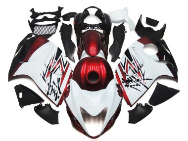 Buy 2008-2020 Suzuki GSXR 1300 Motorcycle Fairings - Glossy White Deep Red UK