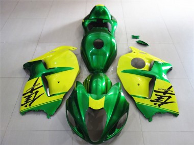 Buy 1996-2007 Suzuki GSXR 1300 Motorcycle Fairings - Green and Yellow UK