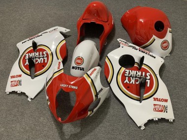 Buy 1996-2007 Suzuki GSXR 1300 Motorcycle Fairings - White Red Lucky Strike UK