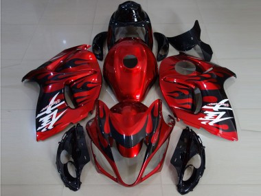 Buy 2008-2020 Suzuki GSXR 1300 Motorcycle Fairings - Red Black Flame UK