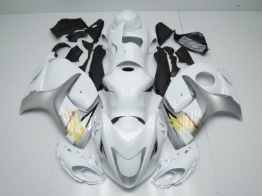 Buy 2008-2020 Suzuki GSXR 1300 Motorcycle Fairings - White Silver Yellow UK