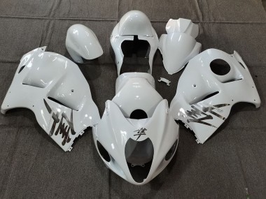 Buy 1996-2007 Suzuki GSXR 1300 Motorcycle Fairings - White OEM Style with Silver Decals UK