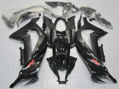 Buy 2011-2015 Kawasaki ZX10R Motorcycle Fairings - Glossy Black Matte Black Red Decal UK