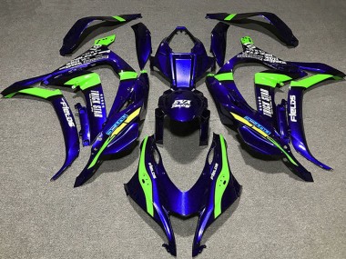 Buy 2016-2020 Kawasaki ZX10R Motorcycle Fairings - Deep Blue Green Trick Star Eva Racing UK