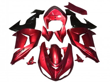 Buy 2006-2007 Kawasaki ZX10R Motorcycle Fairings - Red Glossy Black UK
