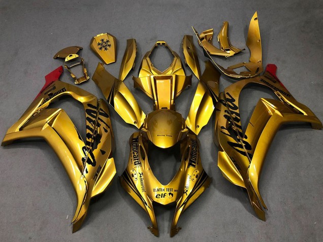 2016-2020 Kawasaki ZX10R Motorcycle Fairings - Gold Black Red UK