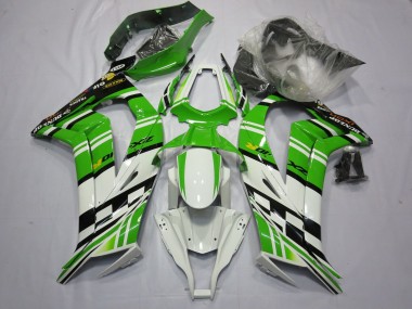 Buy 2011-2015 Kawasaki ZX10R Motorcycle Fairing - White Green Yellow Black Maxxis Dunlop UK