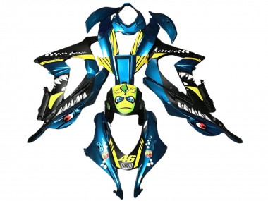 Buy 2016-2020 Kawasaki ZX10R Abs Motorcycle Fairings - Light Blue Yellow Shark UK