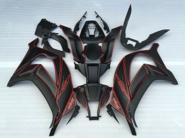 Buy 2011-2015 Kawasaki ZX10R Motorcycle Fairings - Matte Black Red UK