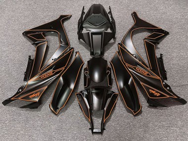 Buy 2011-2015 Kawasaki ZX10R Motorcycle Fairings - Matte Black Orange Lining UK