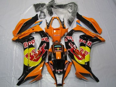 Buy 2011-2015 Kawasaki ZX10R Motorcycle Fairings - Orange Yellow Glossy Black Red bull UK