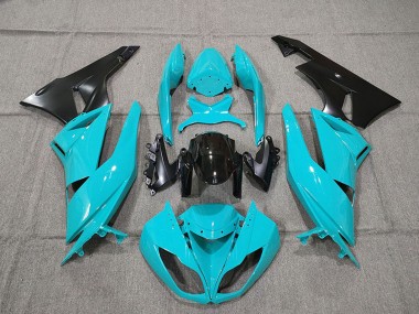 Buy 2009-2012 Kawasaki ZX6R Motorcycle Fairing Kits - Blue Glossy Black UK
