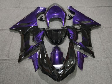 Buy 2005-2006 Kawasaki ZX6R Motorcycle Fairings - Purple Glossy Black UK