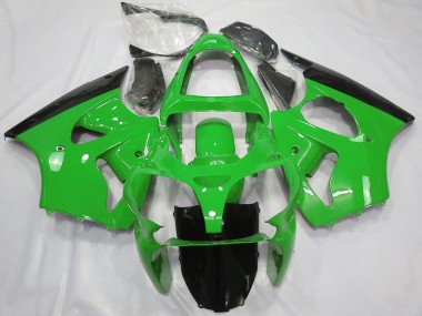 Buy 2000-2002 Kawasaki ZX6R Motorcycle Fairings - Green Glossy Black UK