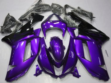 Buy 2007-2008 Kawasaki ZX6R Motorcycle Fairings - Glossy Purple Black UK