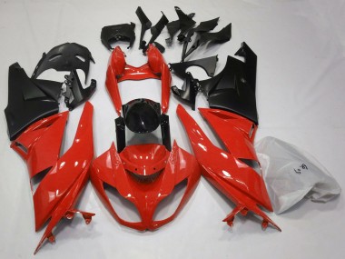 Buy 2009-2012 Kawasaki ZX6R Motorcycle Fairings - Red Glossy Black Matte Black UK