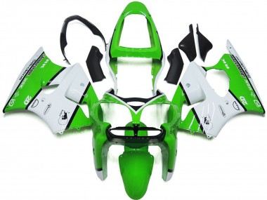 Buy 2000-2002 Kawasaki ZX6R Motorcycle Fairings - White Green Black Bridgestone Silkolene UK