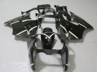 Buy 2000-2002 Kawasaki ZX6R Motorcycle Fairings - Glossy Black White UK