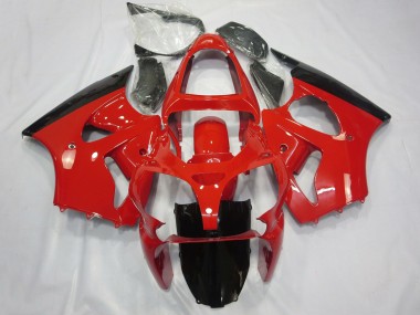 Buy 2000-2002 Kawasaki ZX6R Motorcycle Fairings - Red Glossy Black UK