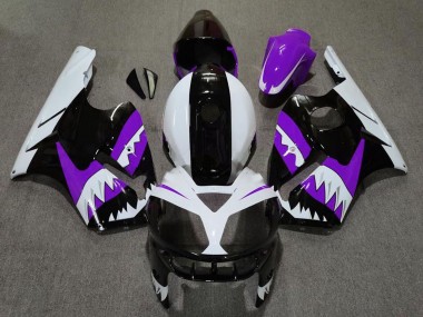 Buy 2002-2006 Kawasaki ZX12R Motorcycle Fairings - Purple Black White Shark UK