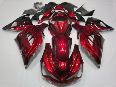Buy 2012-2024 Kawasaki ZX14R ZZR1400 Motorcycle Fairing - Red Glossy Black UK