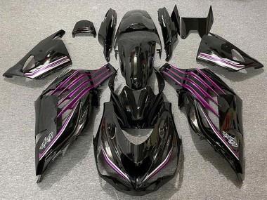 Buy 2012-2024 Kawasaki ZX14R ZZR1400 Motorcycle Fairings - Glossy Black Purple UK