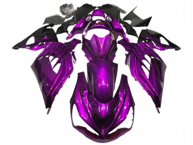 Buy 2012-2024 Kawasaki ZX14R ZZR1400 Motorcycle Fairings - Purple Black UK