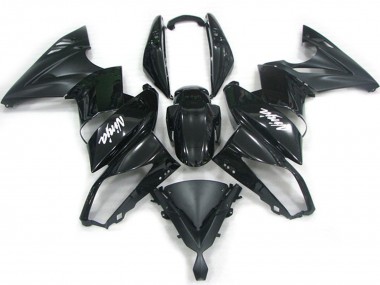 Buy 2009-2011 Kawasaki Ninja 650R Motorcycle Fairings - Glossy Black Matte Black White Decal UK