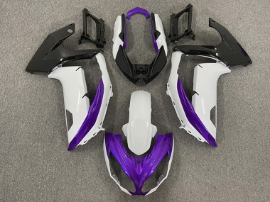 Buy 2009-2011 Kawasaki Ninja 650R Motorcycle Fairings - White Purple Matte Black UK