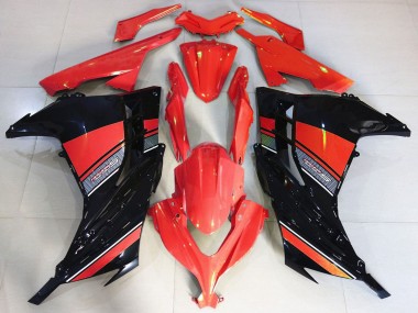 Buy 2013-2017 Kawasaki Ninja 300 Motorcycle Fairing - Red Black UK