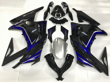Buy 2013-2017 Kawasaki Ninja 300 Motorcycle Fairings - Glossy Black Blue UK
