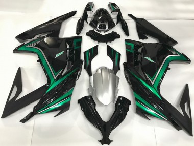 Buy 2013-2017 Kawasaki Ninja 300 Motorcycle Fairings - Glossy Black Emerald Green UK