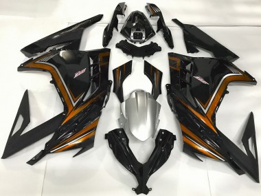 Buy 2013-2017 Kawasaki Ninja 300 Motorcycle Fairings - Glossy Black Orange UK