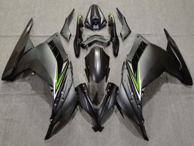 Buy 2013-2017 Kawasaki Ninja 300 Motorcycle Fairings - Matte Black Green UK