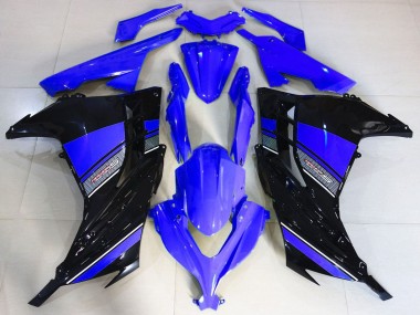 Buy 2013-2017 Kawasaki Ninja 300 Motorcycle Fairings - Blue Black UK