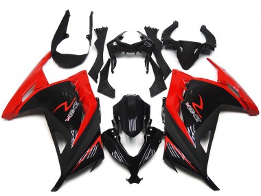 Buy 2013-2017 Kawasaki Ninja 300 Motorcycle Fairings - Red Glossy Black UK