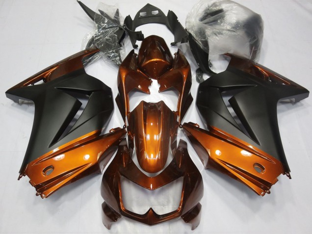 2008-2012 Kawasaki Ninja 250 Motorcycle Fairings - Orange Matte Black UK