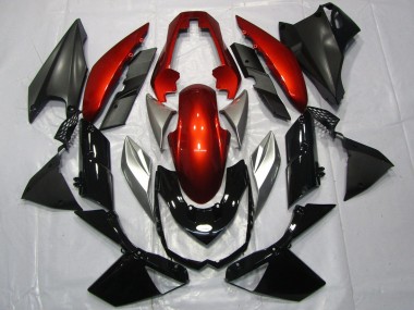 Buy 2010-2013 Kawasaki Z1000 Motorcycle Fairings - Red Silver Glossy Black UK