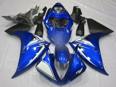 Buy 2012-2014 Yamaha R1 Motorcycle Fairings - Blue White Matte Black UK