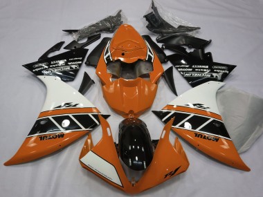 Buy 2012-2014 Yamaha R1 Motorcycle Fairings - Orange White Glossy Black UK