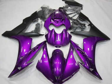 Buy 2004-2006 Yamaha R1 Motorcycle Fairings - Purple Matte Black UK