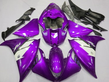 Buy 2012-2014 Yamaha R1 Motorcycle Fairings - Purple White UK