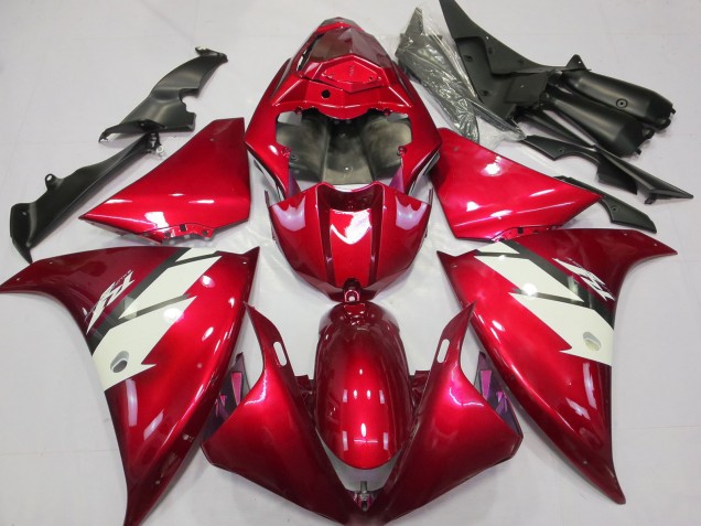 2012-2014 Yamaha R1 Motorcycle Fairings - Red White UK