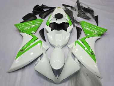 Buy 2012-2014 Yamaha R1 Motorcycle Fairings - White Green UK