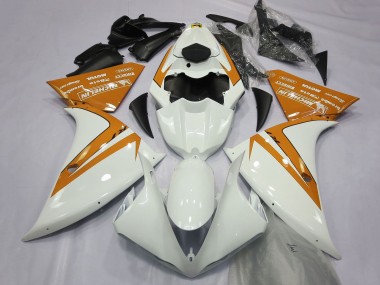 Buy 2012-2014 Yamaha R1 Motorcycle Fairings - White Orange UK