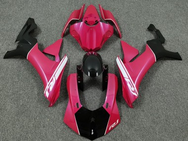 Buy 2015-2019 Yamaha R1 Motorcycle Fairings - Hot Pink White Glossy Black UK
