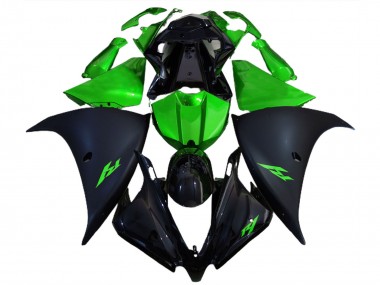 Buy 2012-2014 Yamaha R1 Motorcycle Fairings - Glossy Black Matte Black Green UK