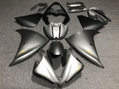 Buy 2012-2014 Yamaha R1 Motorcycle Fairings - Matte Grey Gold Decals UK